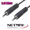 Cable Miniplug 3.5mm Macho a miniplug 3.5 Macho 1.5mtrs Netmak NM-C26